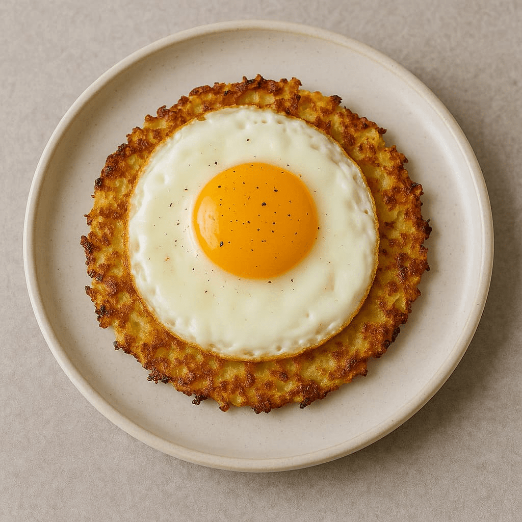 Spejlæg med blomkålsrösti sund keto morgenmad til vægttab